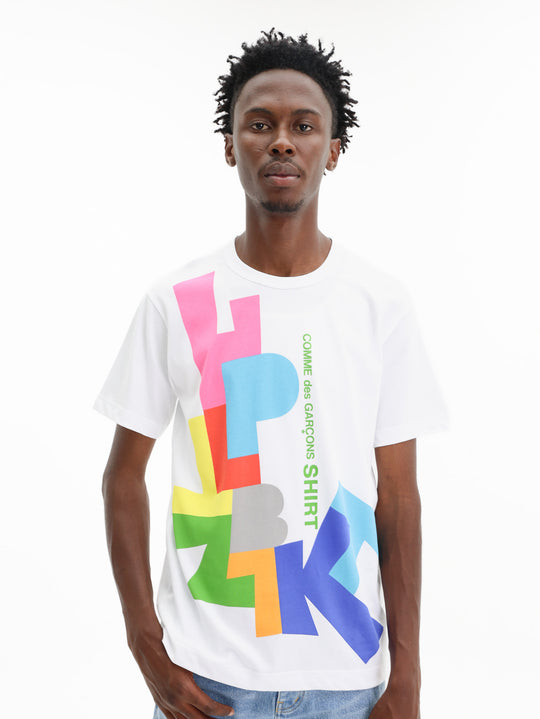 Comme Des Garcons T-Shirt Knit White/Print