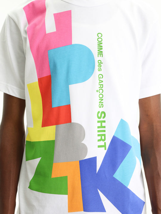 Comme Des Garcons T-Shirt Knit White/Print