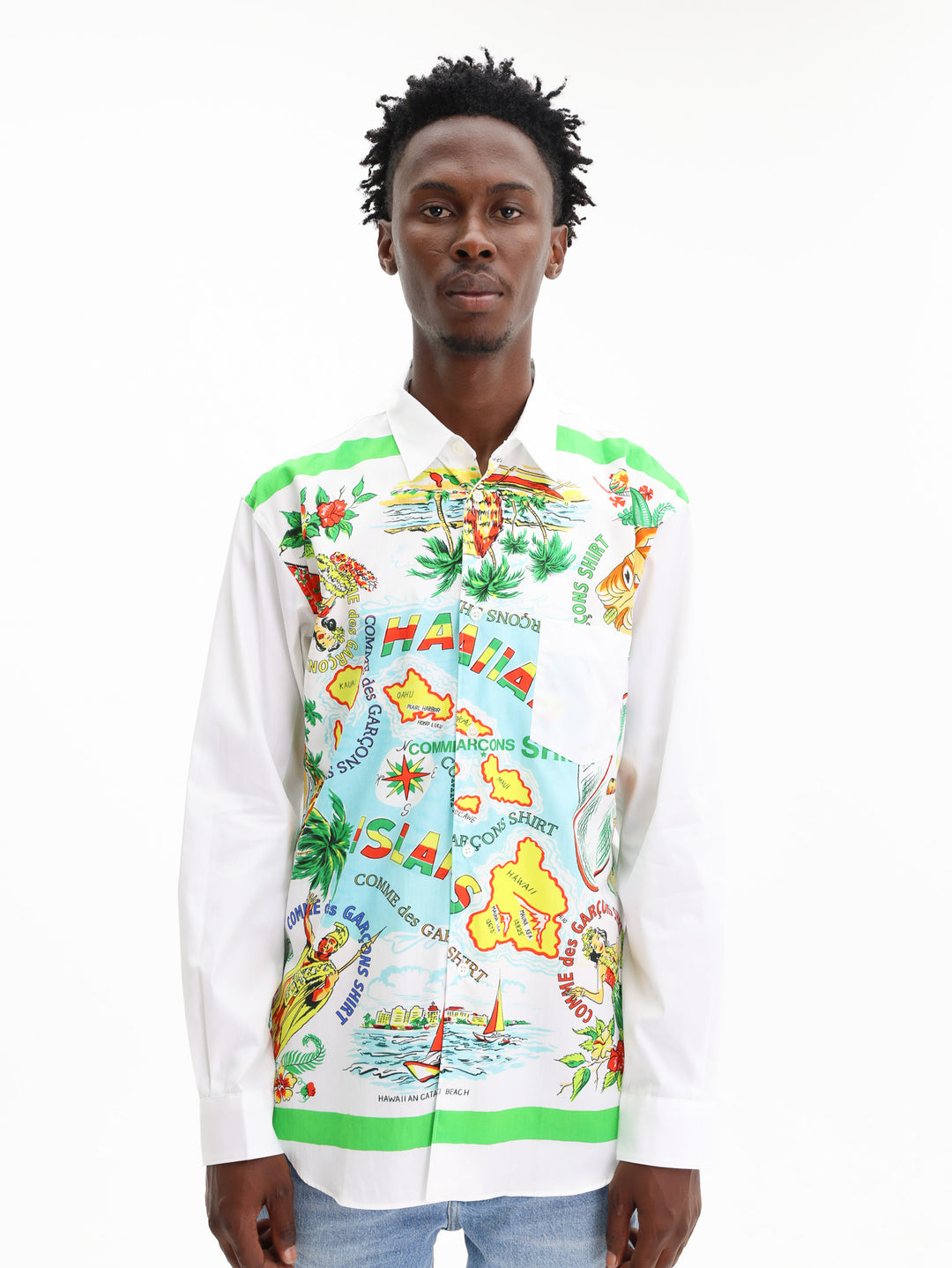 Comme Des Garcons Shirt Woven White/Mix