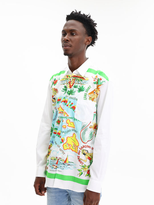 Comme Des Garcons Shirt Woven White/Mix