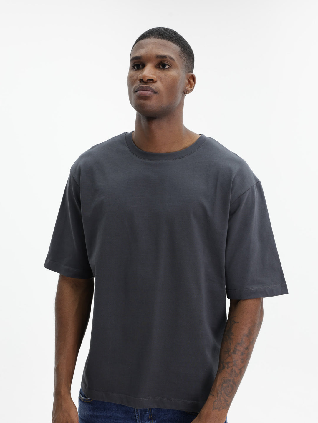 Costume National T-Shirt Loose Grigio Antracite