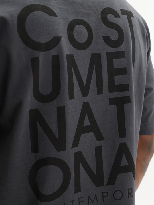 Costume National T-Shirt Loose Grigio Antracite