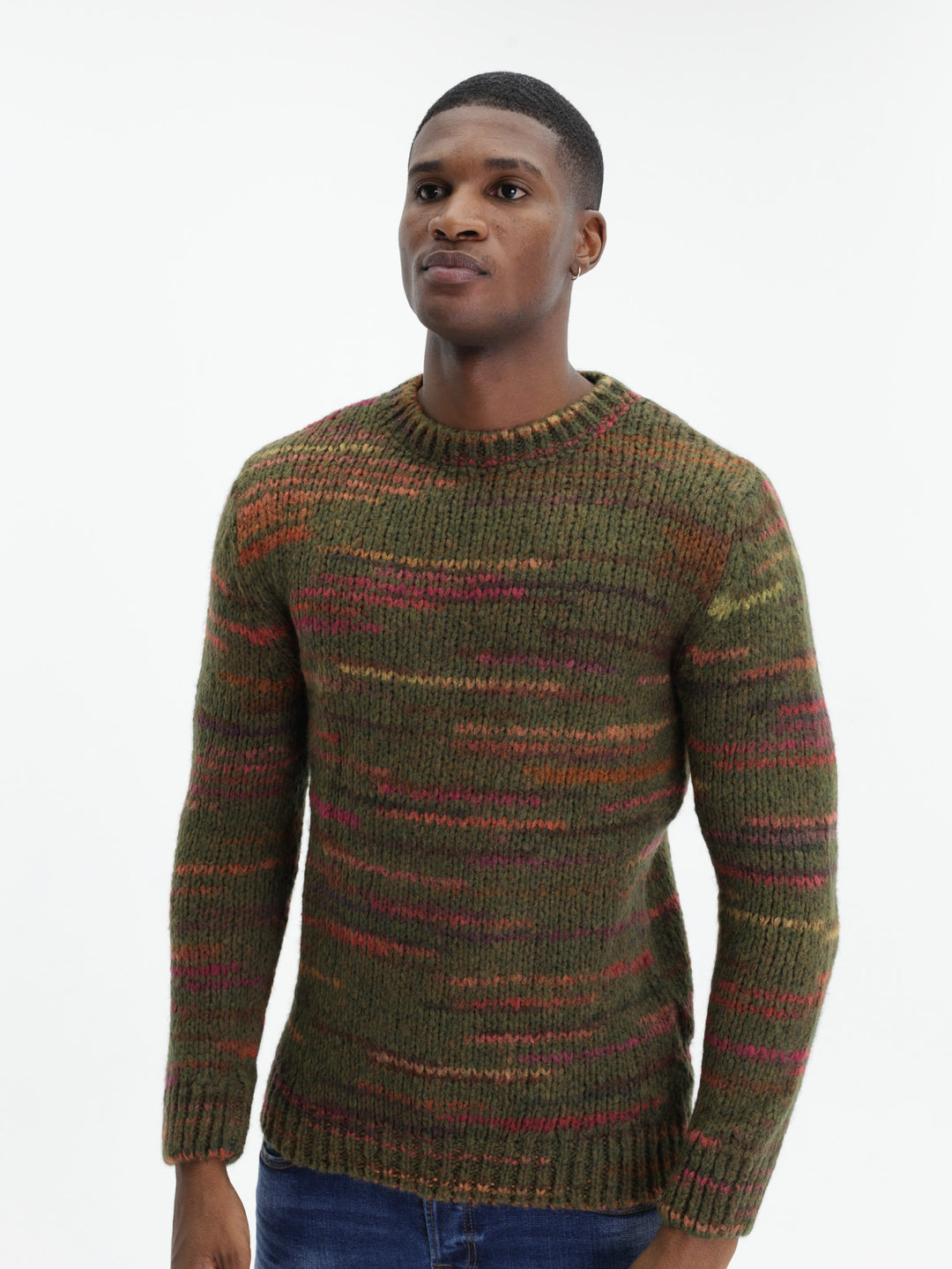 Costume National Sweater Multicolor Base Militare