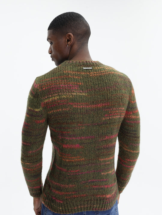 Costume National Sweater Multicolor Base Militare