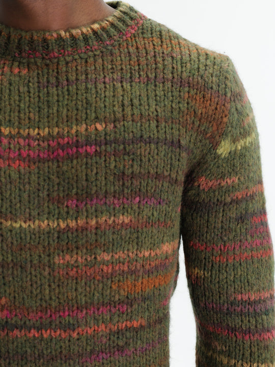 Costume National Sweater Multicolor Base Militare