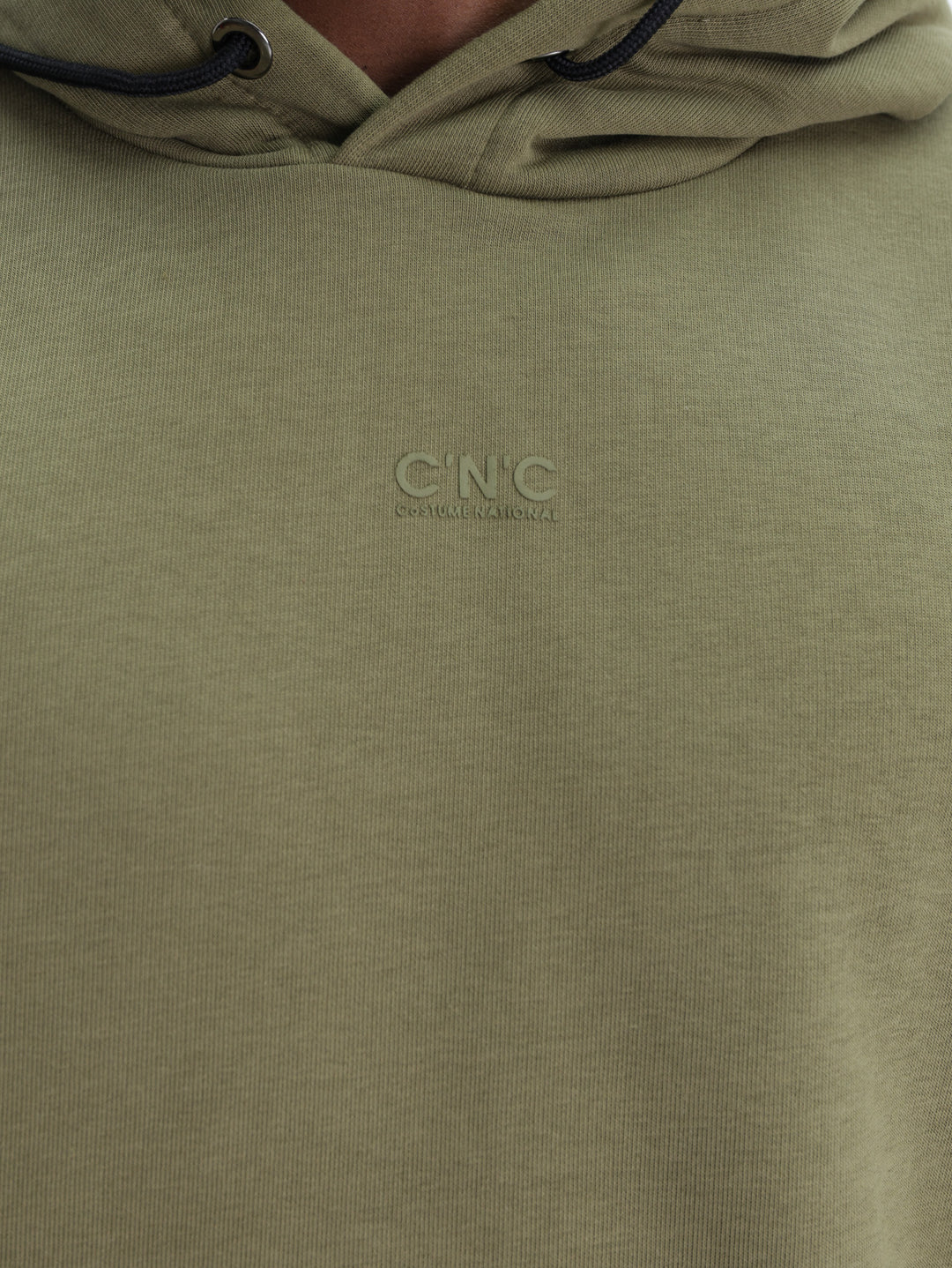 Costume National Hoodie Verde Oliva