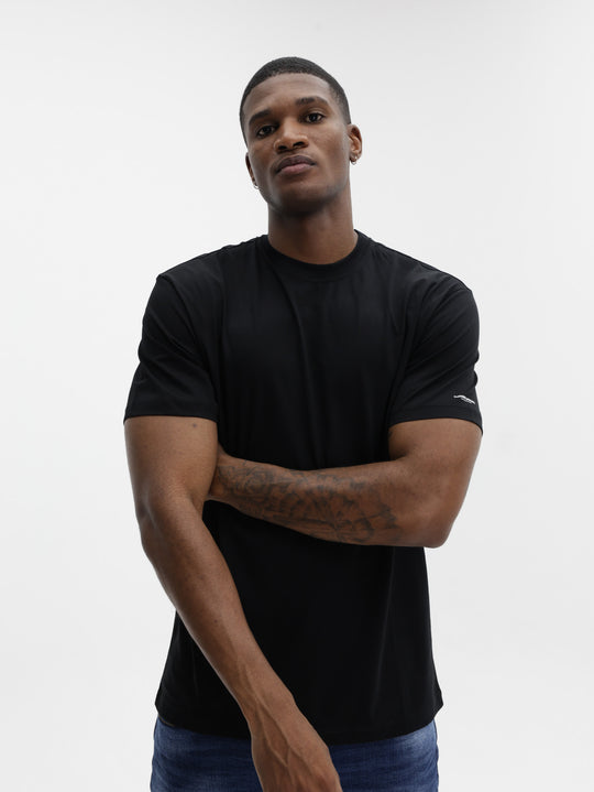 Costume National T-Shirt Regular Mercerizzata Nero