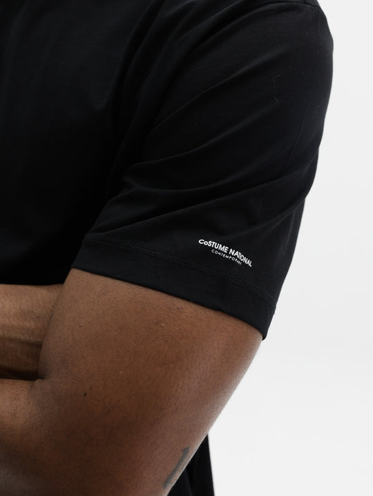 Costume National T-Shirt Regular Mercerizzata Nero