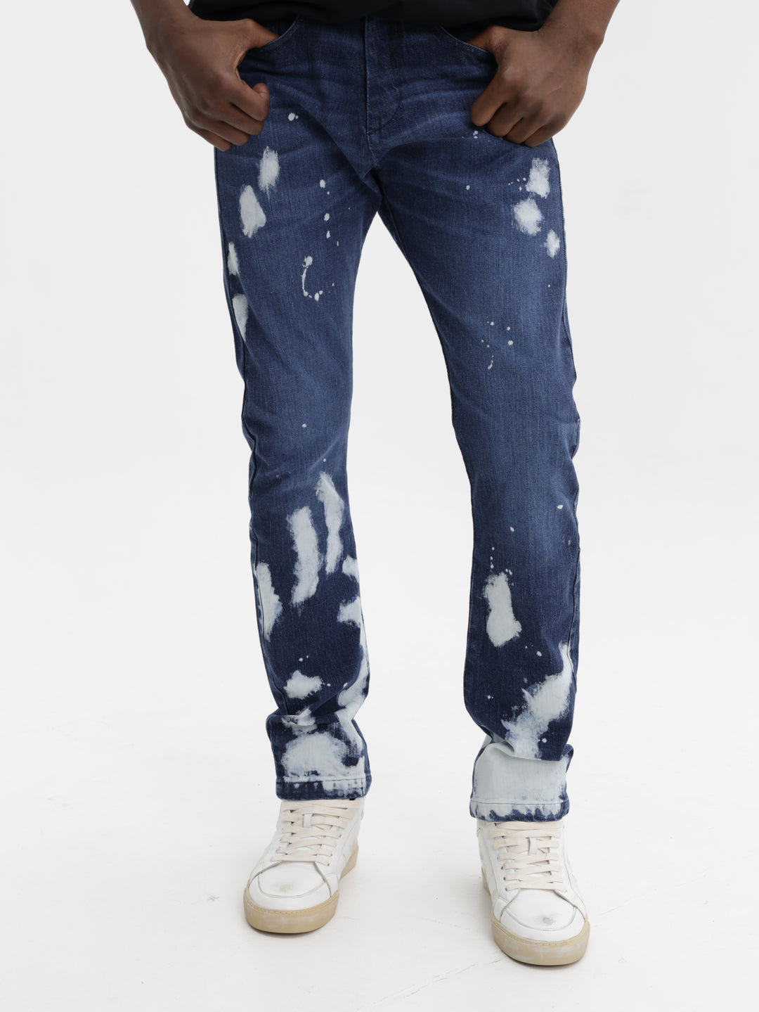 Massimo Jeans Bleach Blue-White