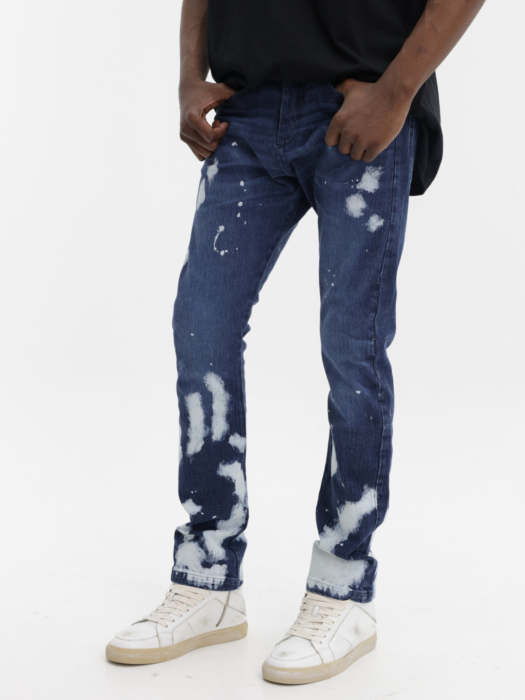 Massimo Jeans Bleach Blue-White