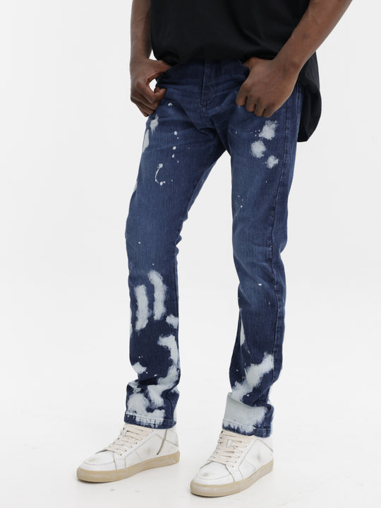 Massimo Jeans Bleach Blue-White