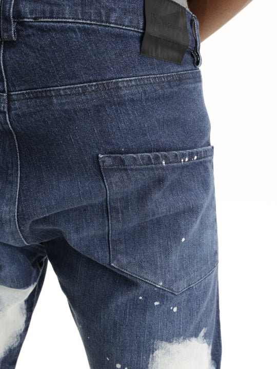 Massimo Jeans Bleach Blue-White