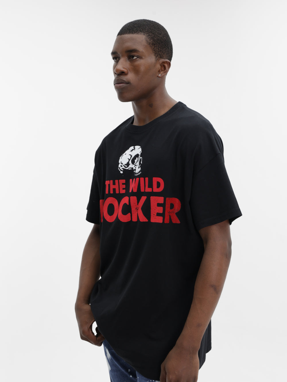 Massimo M111 T-Shirt The Wild Rocker Oversized Black-Red