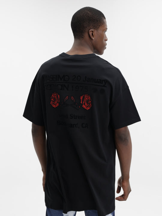 Massimo M111 T-Shirt Rock & Roll Oversized Black