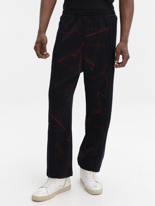 Massimo Track Pants Galaxy Black-Red