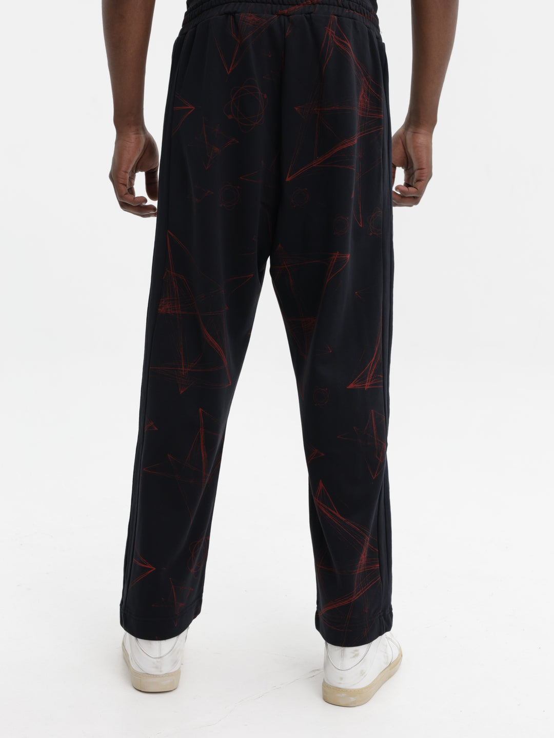 Massimo Track Pants Galaxy Black-Red