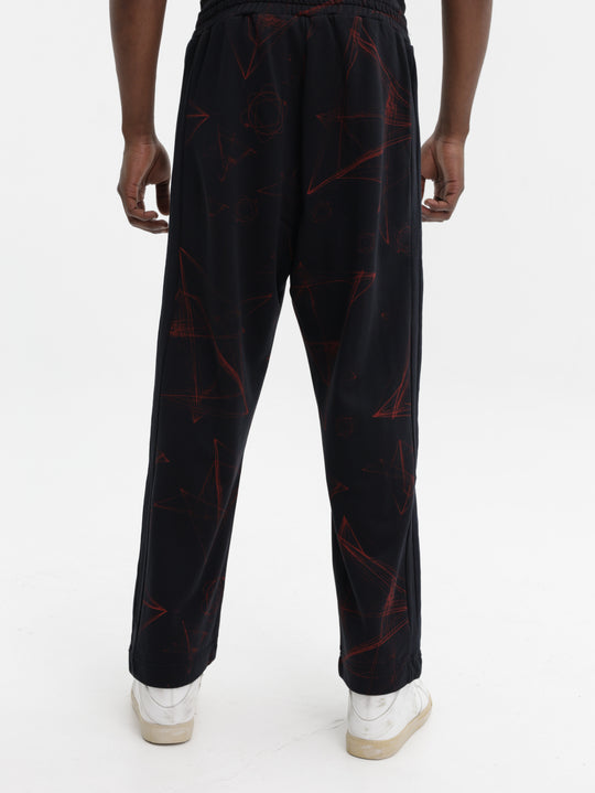 Massimo Track Pants Galaxy Black-Red