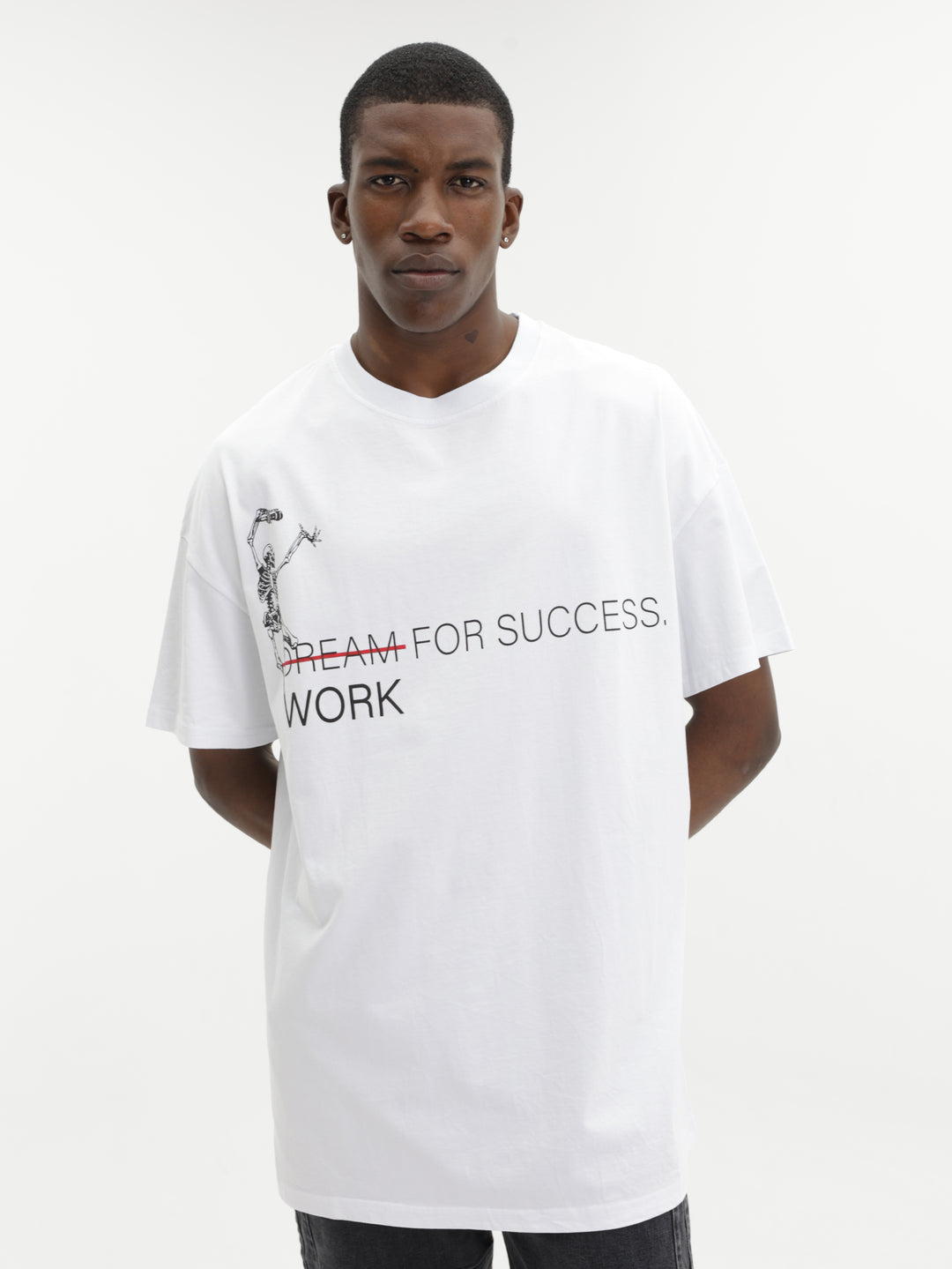 Massimo M111 T-Shirt Success Slogan Oversized White