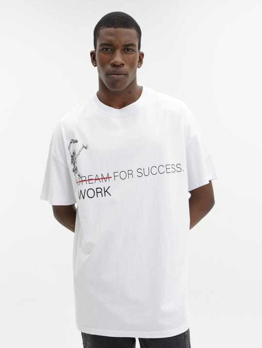 Massimo M111 T-Shirt Success Slogan Oversized White