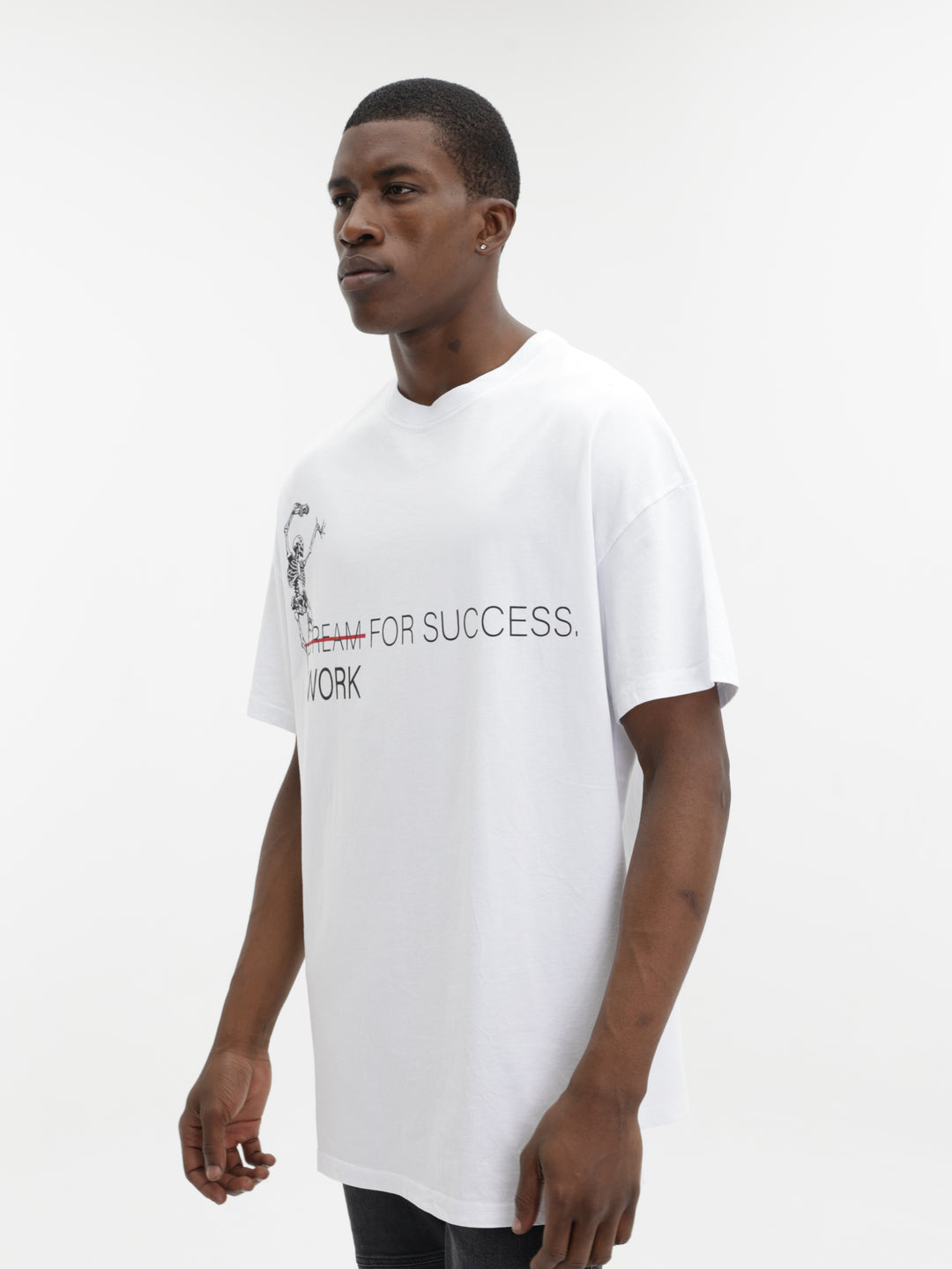 Massimo M111 T-Shirt Success Slogan Oversized White