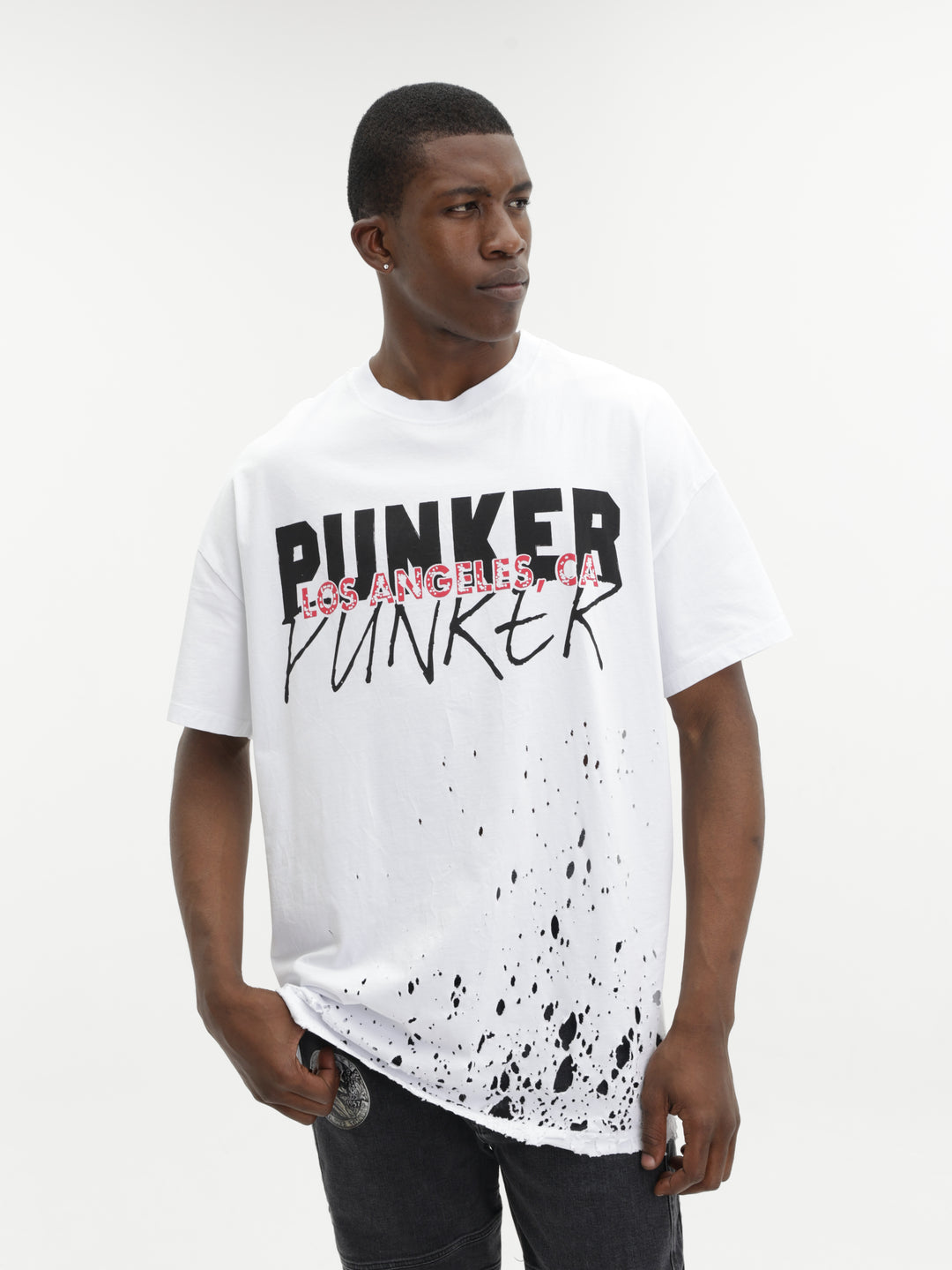 Massimo M111 T-Shirt Punker Oversized White