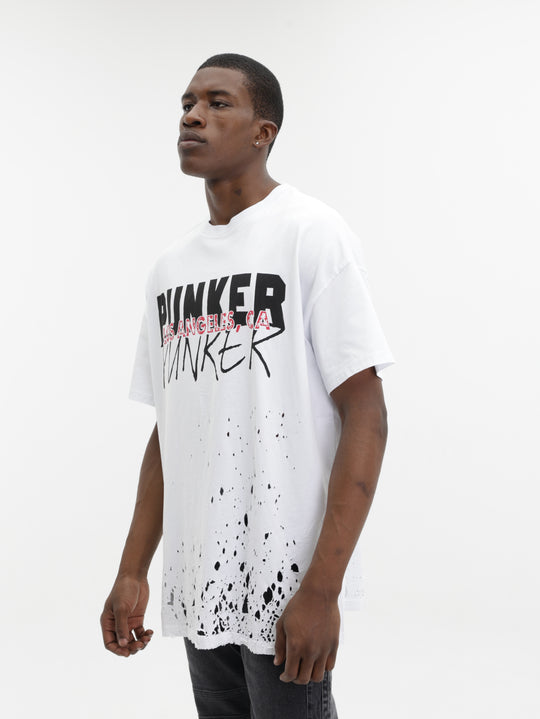 Massimo M111 T-Shirt Punker Oversized White