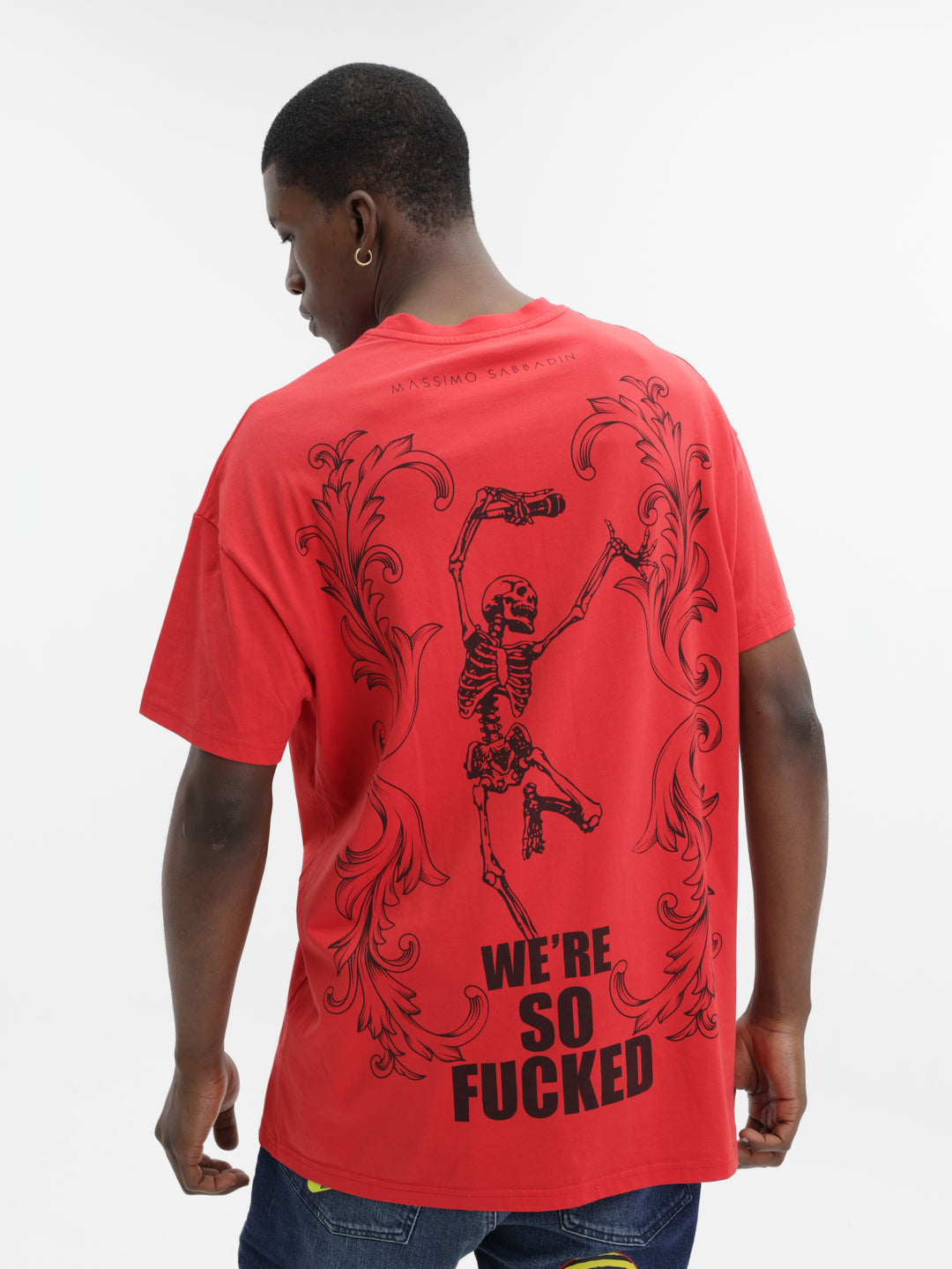 Massimo M111 T-Shirt Slogan Redez Red (Oversize Fit)