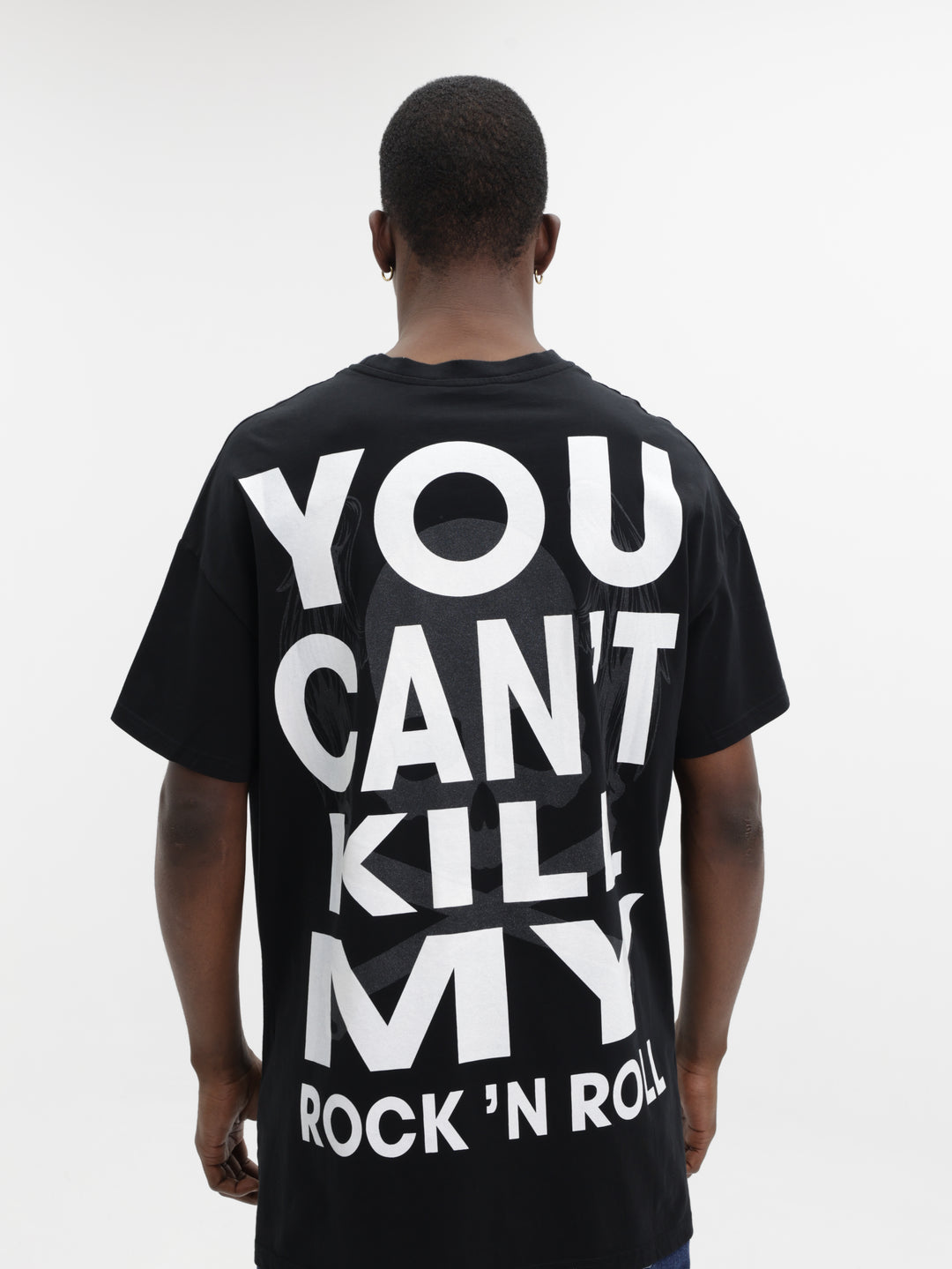 Massimo M111 T-Shirt Skull Oversized Black