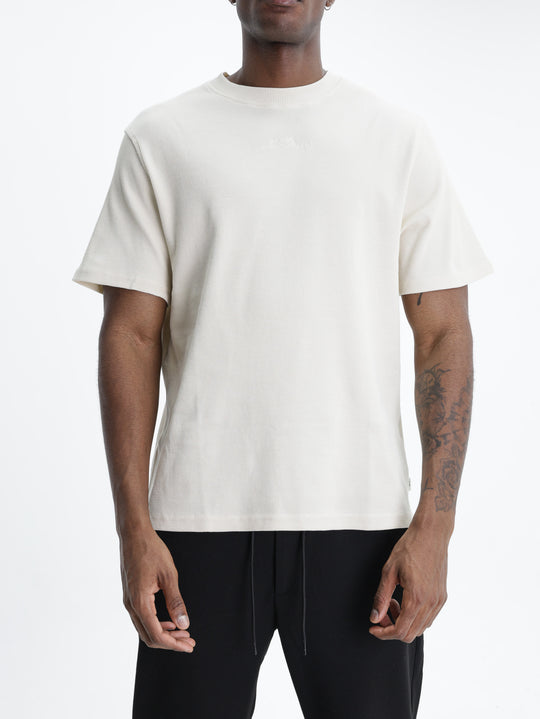 Les Deux T-Shirt Signature Waffle Ivory