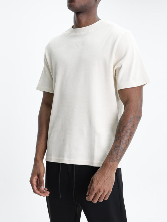 Les Deux T-Shirt Signature Waffle Ivory