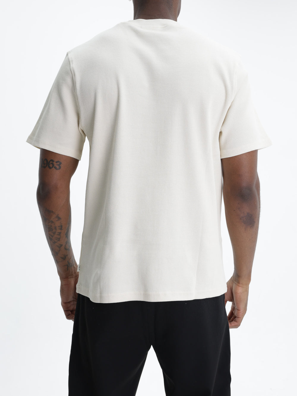 Les Deux T-Shirt Signature Waffle Ivory