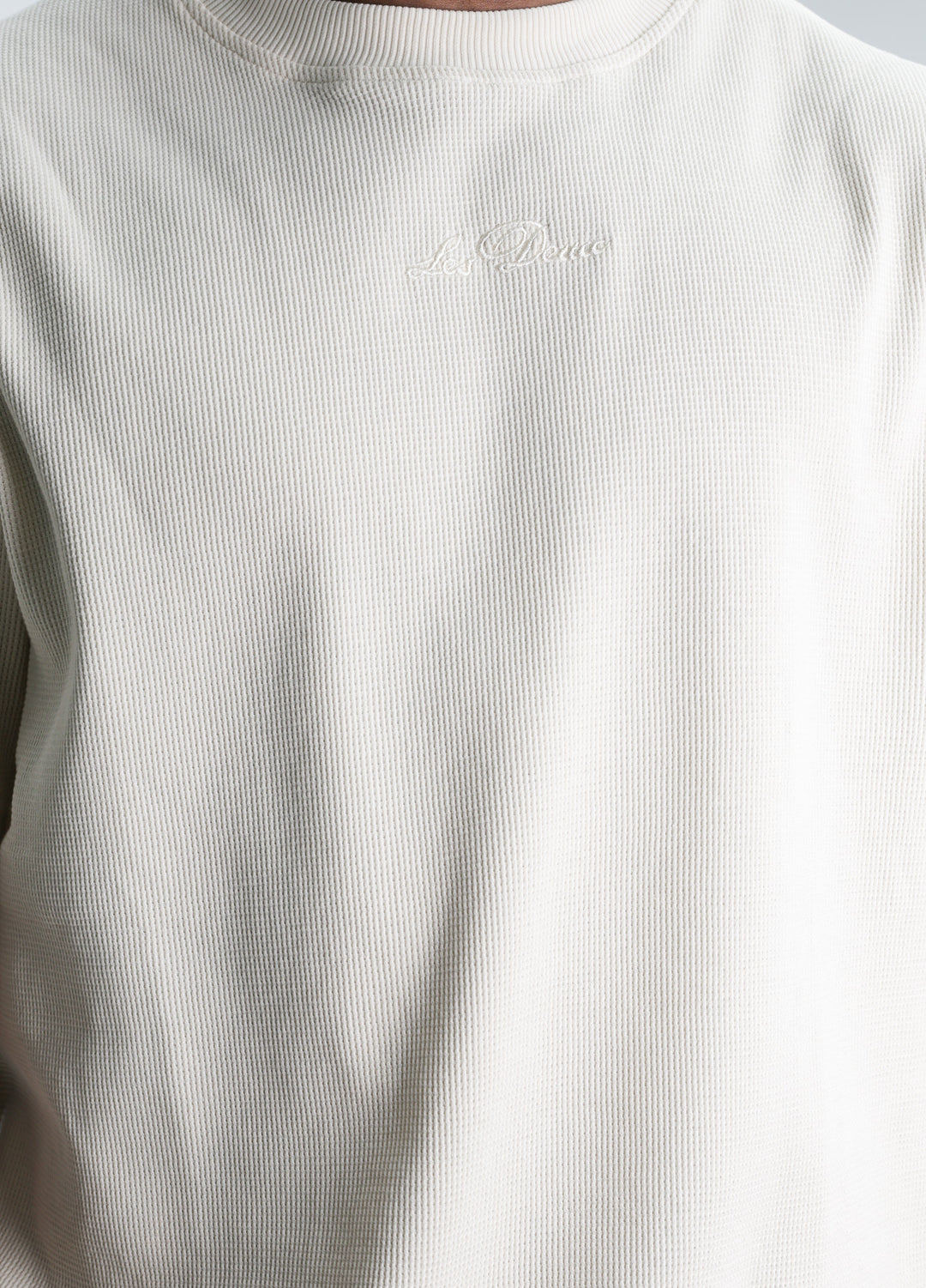 Les Deux T-Shirt Signature Waffle Ivory