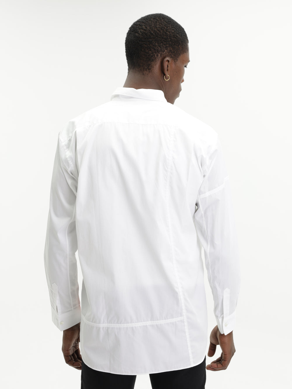 Comme Des Garcons Shirt Graphic Print Left White