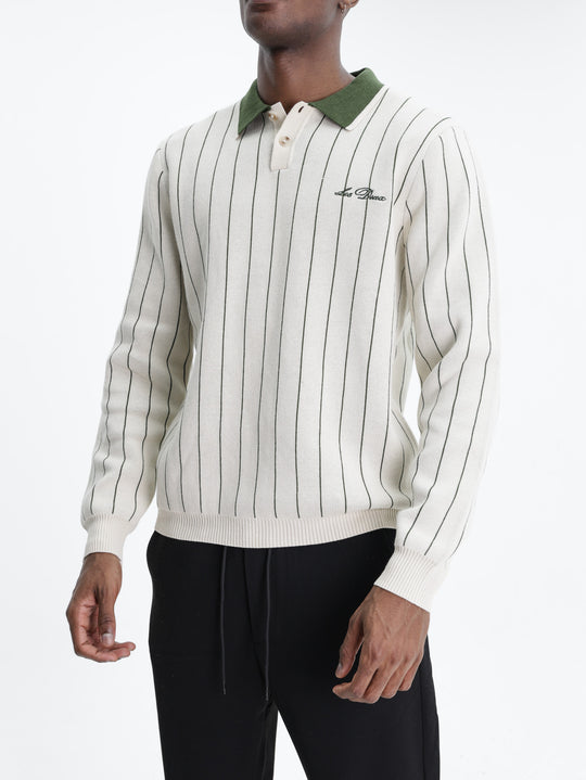 Les Deux Golfer Signature Knitted Ls Ivory