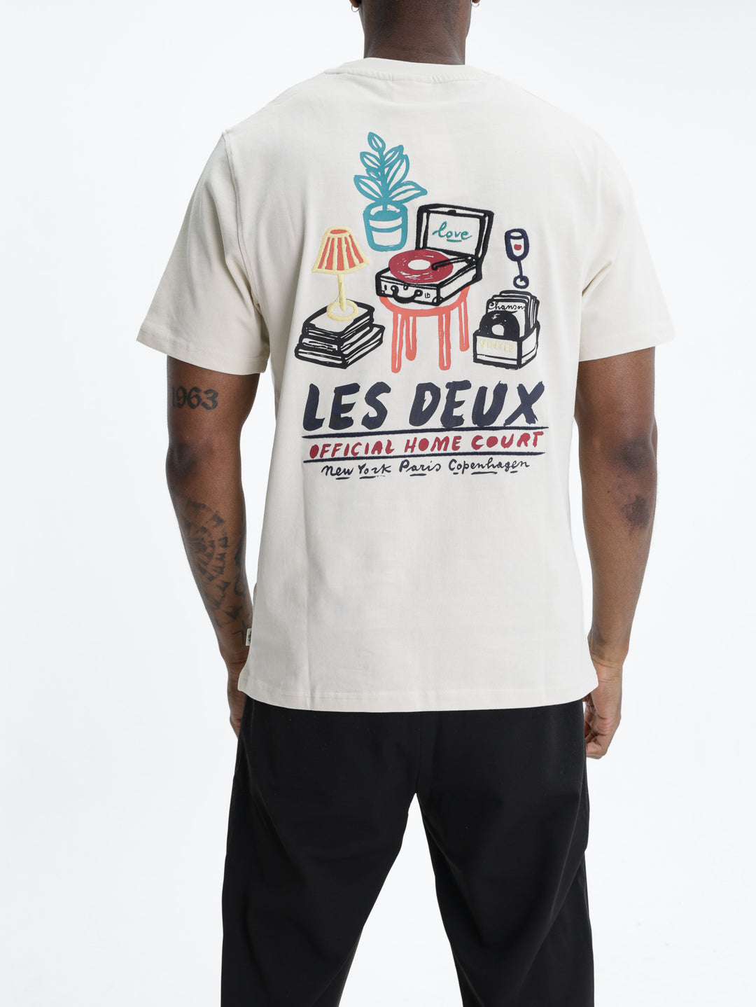 Les Deux T-Shirt Record Ivory