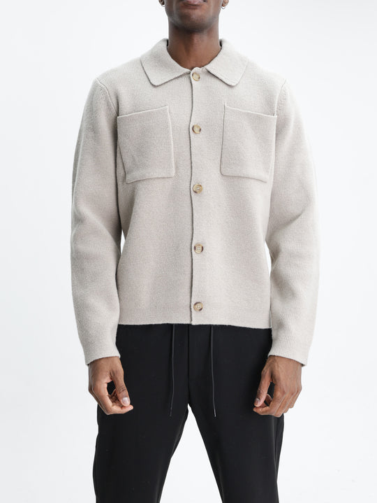 Les Deux Overshirt Milano Knit Light Sand
