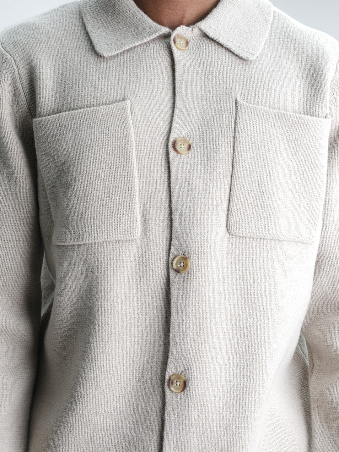Les Deux Overshirt Milano Knit Light Sand