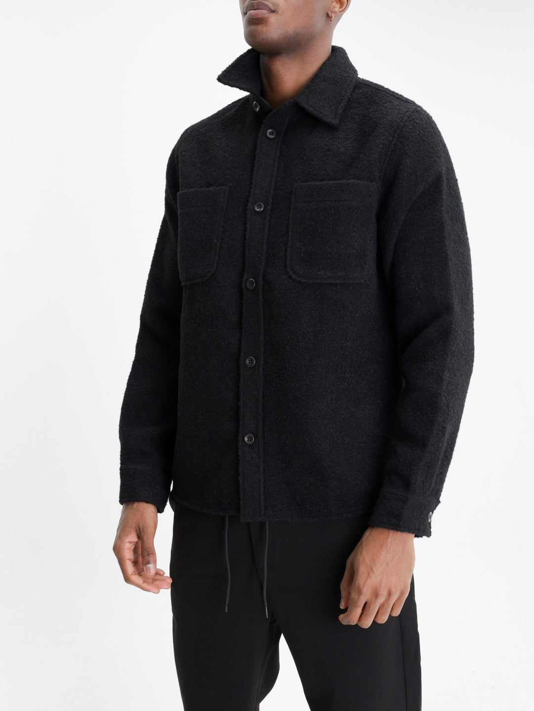 Les Deux Overshirt Boucle Black