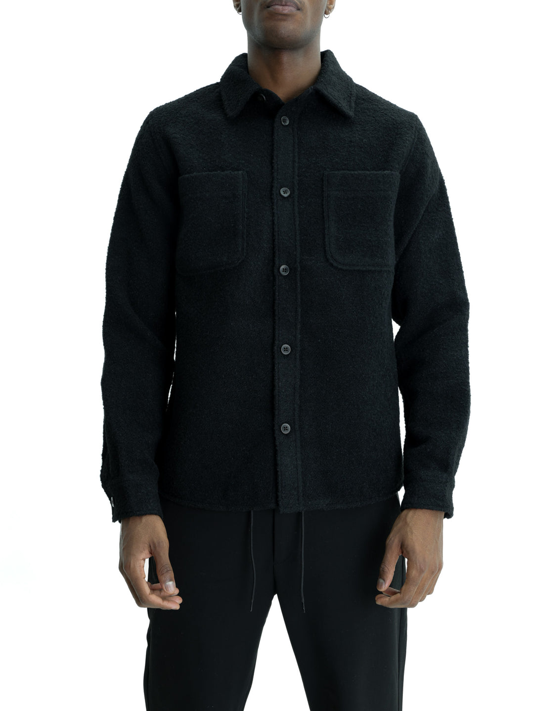 Les Deux Overshirt Boucle Black