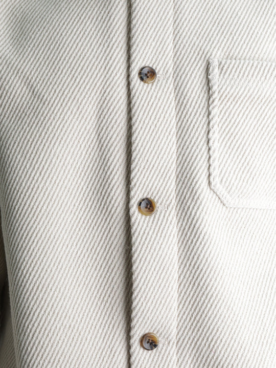 Les Deux Overshirt Twill Wool Ivory
