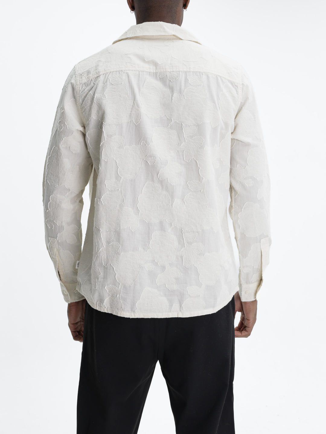 Les Deux Shirt Flower Jacquard Light Ivory