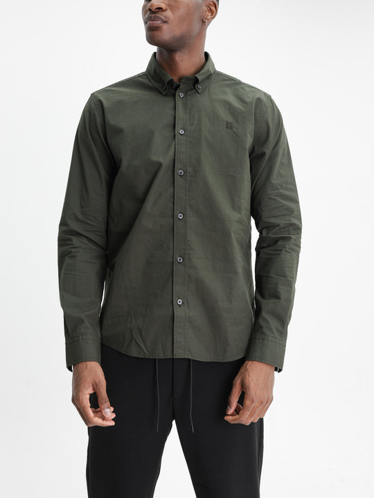 Les Deux Shirt Light Oxford Rosin Green