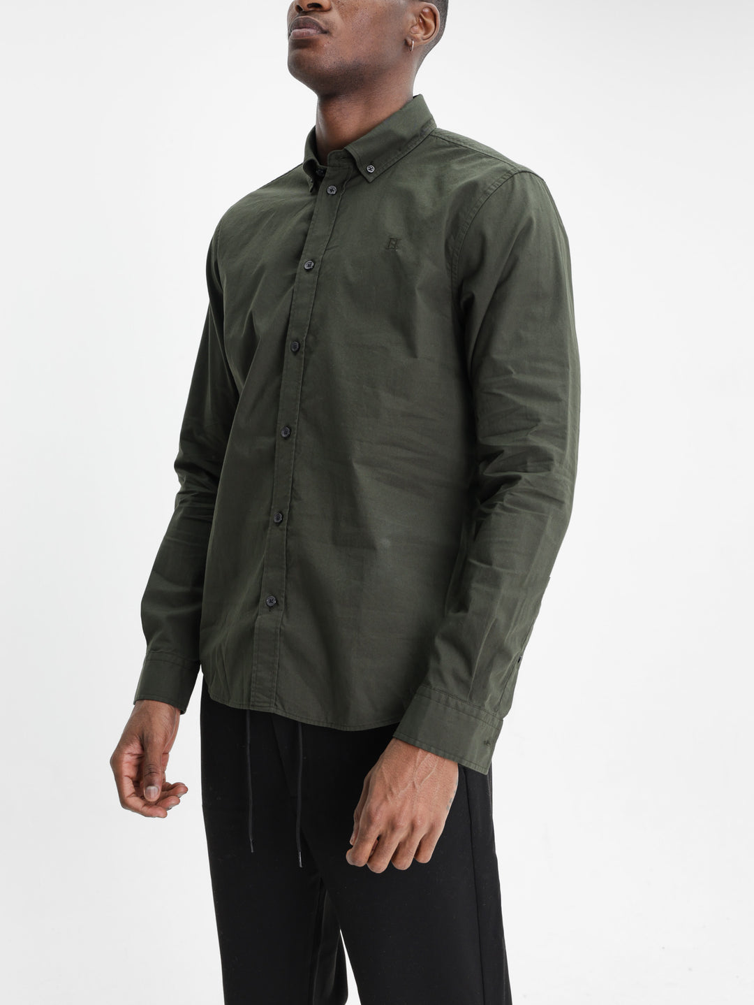 Les Deux Shirt Light Oxford Rosin Green