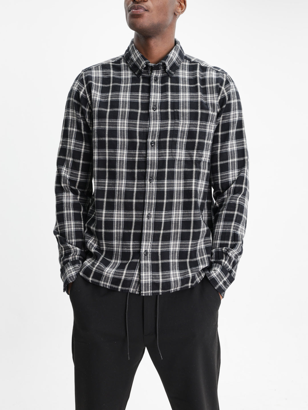 Les Deux Shirt Vintage Check Black