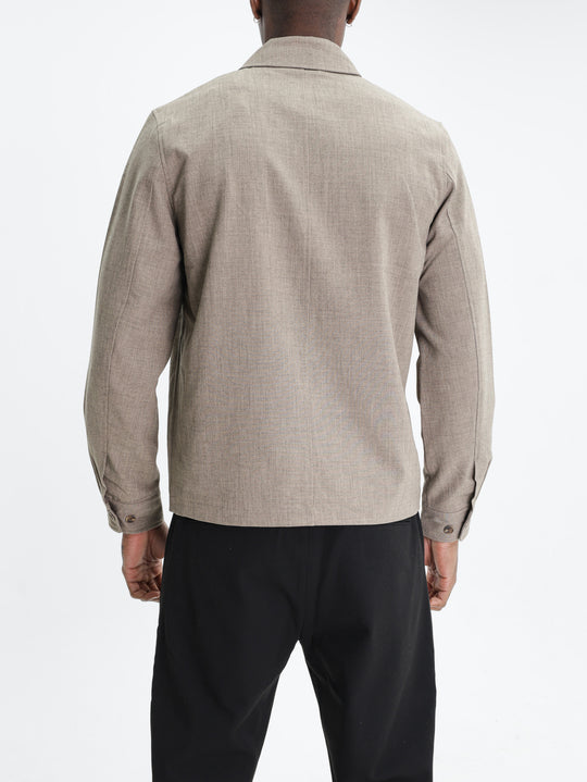 Les Deux Jacket Como Coach Dark Sand Melange