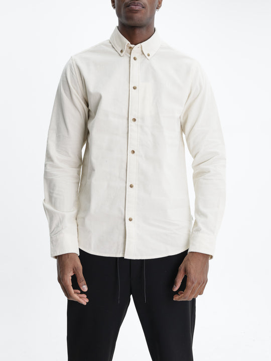 Les Deux Shirt Pinwale Corduroy Ivory