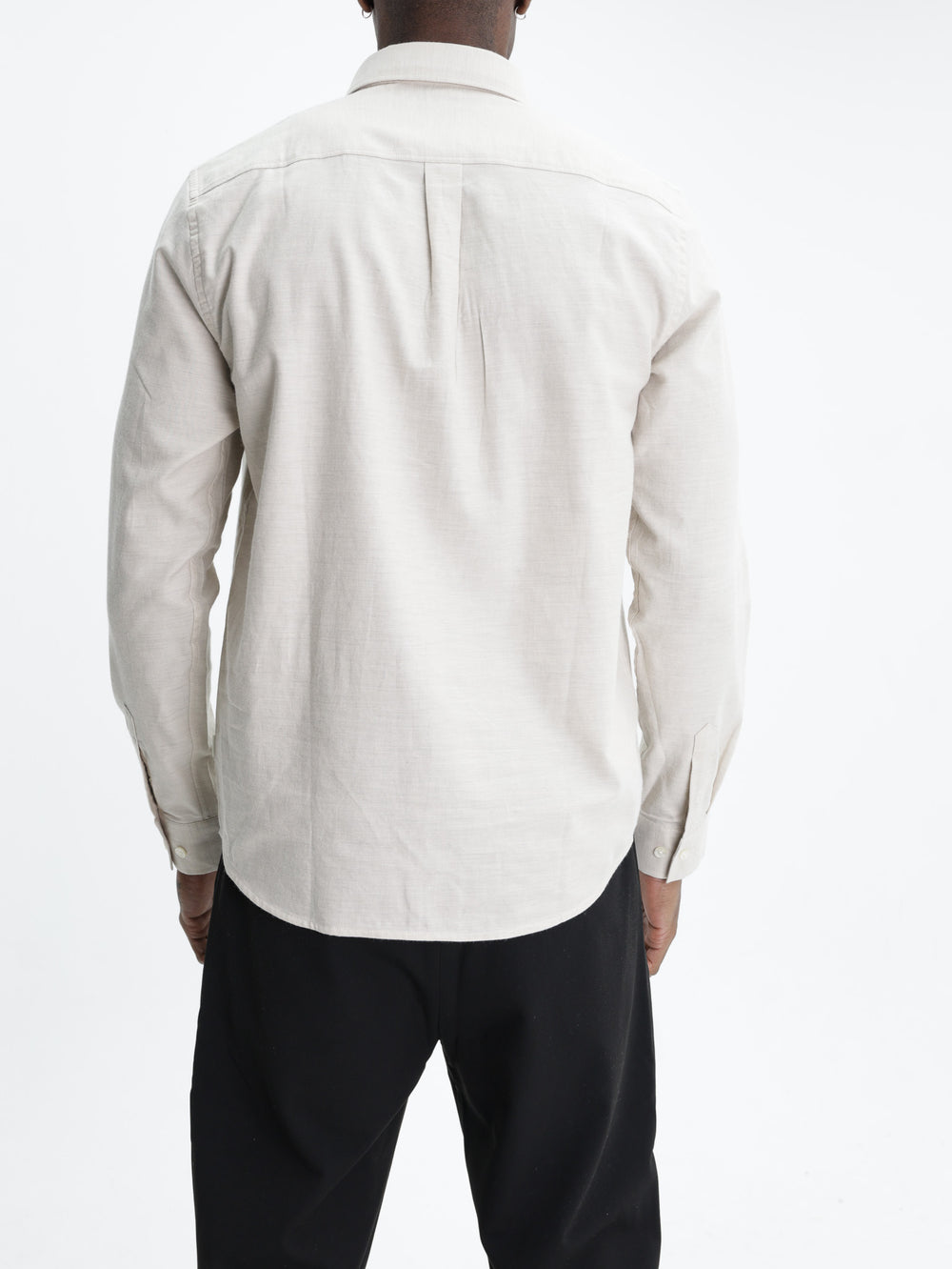 Les Deux Shirt Soft Flannel Oyster Gray White