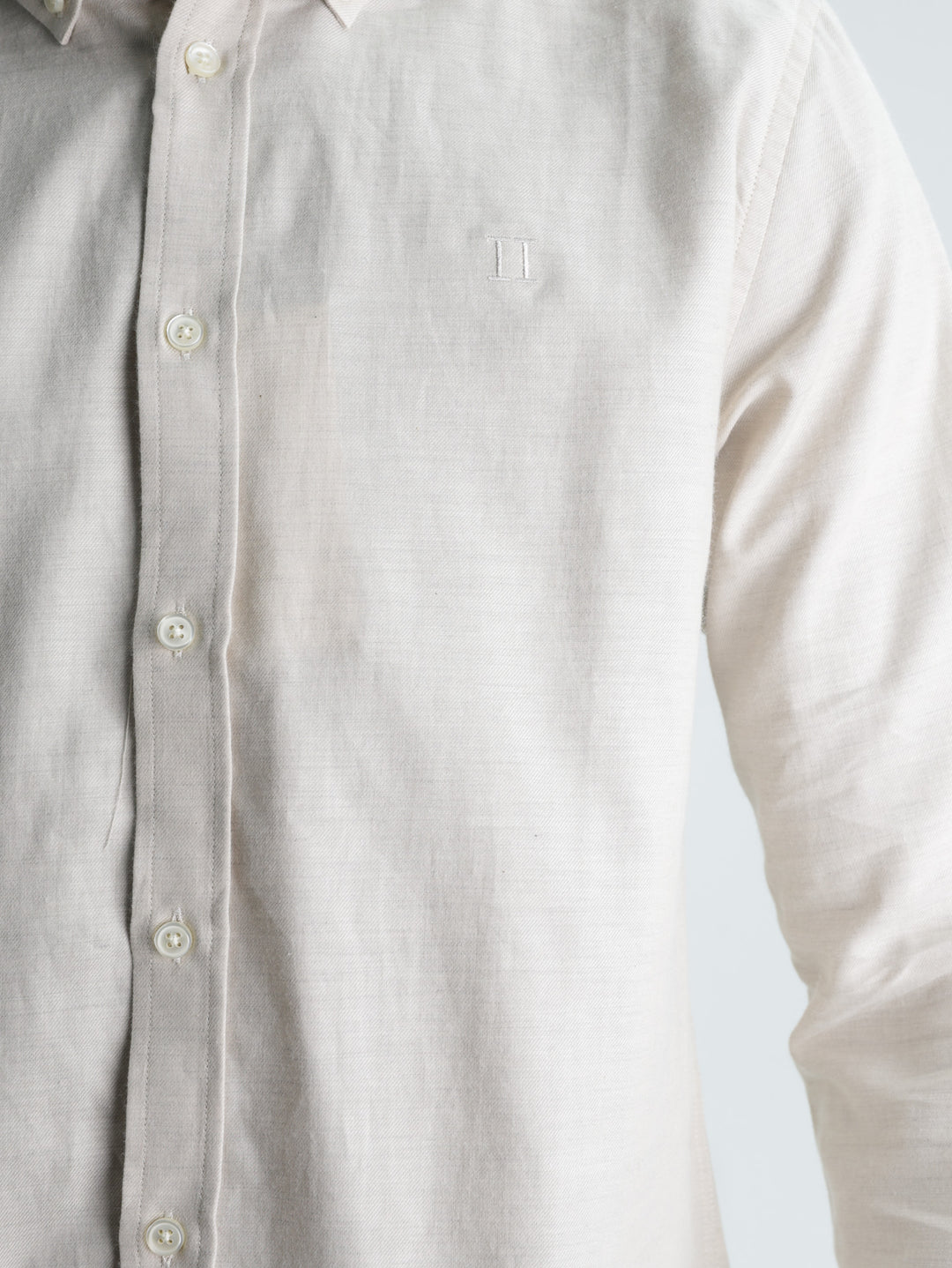 Les Deux Shirt Soft Flannel Oyster Gray White