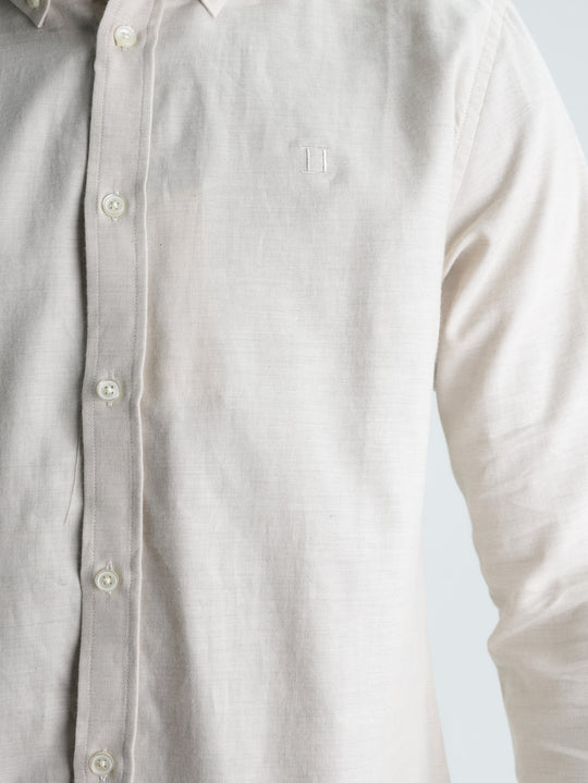 Les Deux Shirt Soft Flannel Oyster Gray White