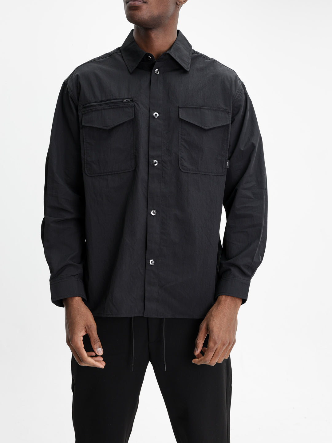 Les Deux Overshirt Ripstop Black